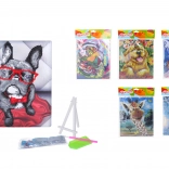 Set creativ diamond painting 21 × 25 cm cu suport – mix de motive