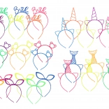 Bentiță de carnaval cu ornament – mix de culori