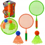 Set badminton pentru copii - 2 rachete și 2 mingi mari