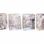 Pungă cadou M 26 × 32 × 10 cm – Crăciun