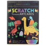 Imagini de zgâriat cu dinozauri, set 9 buc