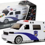 Mașină de poliție cu mecanism cu întoarcere (pull‑back), lumini și sunete