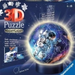 RAVENSBURGER Puzzleball luminos Astronaut 72 piese