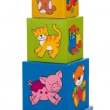 Turn de stivuire cu cuburi cu imagini GOKI