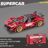 Set de construcție mașină sport roșie 482 piese