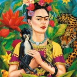 Puzzle Trefl Premium Plus – portret Frida Kahlo, 1000 piese