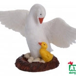 Figurină gâscă cu boboc
