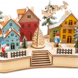 Lampă de Crăciun din lemn – sat de iarnă small foot