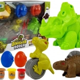 Set Ciastolina Ouă Dinozaur 12 Piese 4 Culori