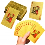Cărți de joc din plastic aurii