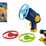 Eliche lansatoare cu pistol de pornire, 3 buc., plastic, mix de culori