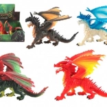 figurină de dragon din plastic 20 cm – 4 tipuri în cutie