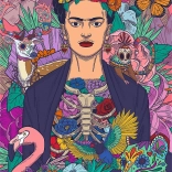 Puzzle Trefl Premium Plus Frida Kahlo – Suflet înflorit, 1000 de piese