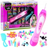 Set pentru decorarea părului Girl's Creator cu înșirător de mărgele