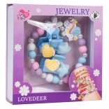 set de bijuterii pentru copii unicorn floare albă