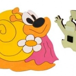 Magnet decorativ din lemn „Melc”