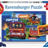 ravensburger puzzle pompierul sam: intervenție 2×24 piese