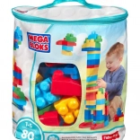 Mega Bloks sac mare de blocuri – albastru (80 piese)