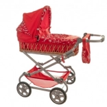 Cărucior adânc din nuiele pentru păpuși Monika 90 × 40 × 70 cm