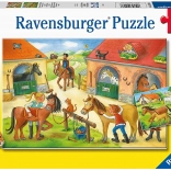 ravensburger puzzle vacanță la fermă cu cai 2×12 piese