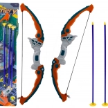 Arc pentru copii cu săgeți cu ventuză verde‑portocaliu, 3 buc.