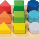 Jucărie educativă din lemn Goki pentru sortarea formelor și culorilor