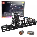 Set de construcție pistă cu bile cu motor electric, 2520 piese