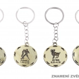 Breloc rotund cu semnul zodiacului