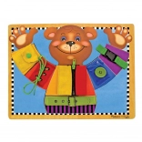 Placă motrică cu ursuleț pentru îmbrăcat MELISSA & DOUG