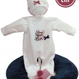 Hăinuțe pentru păpușă NEW BORN 40–42 cm, set din 3 piese cu pernă de alăptare