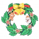 Woodcraft puzzle 3D din lemn, coroniță de Crăciun