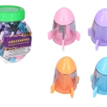 Ascuțitoare cu rezervor și gumă – navă spațială