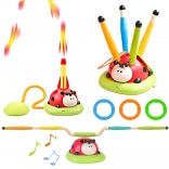 WOOPIE Joc interactiv pentru copii 3 în 1: Lansator de rachete, Coardă, Joc cu țintă Buburuză