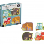 Petit Collage primul puzzle - Animăluțe din pădure