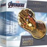 Puzzle din lemn, față-verso, TREFL Wood Craft Origin Marvel: Mănușa Infinitului – 505 piese
