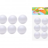 Bile polistiren decorative 3 cm, 6 buc