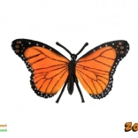 Fluture decorativ monarh migrator din plastic 11 cm