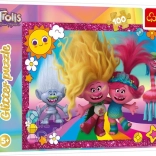 puzzle sclipitoare Trolls 3 – 100 piese