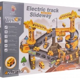 Mega set de construcție – pistă de șantier cu macarale și mașinuțe, 44 piese