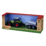 Tractor din plastic cu sunete și lumini, cu remorcă stropitoare