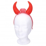 Coarne de diavol sclipitoare și luminoase pe bentiță