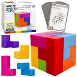 Cub tetris magnetic Woopie cu carduri de sarcini
