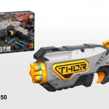 Jucărie pentru copii blaster Blaze Storm gri + 20 proiectile sigure