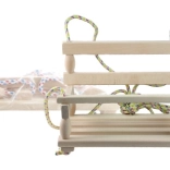 Leagăn suspendat din lemn pentru copii, natur