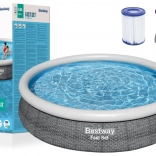 Piscină gonflabilă BESTWAY Fast Set 366 × 76 cm cu filtru