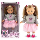 Păpușa Natalia în pulover gri, vorbește cehă, 39 cm