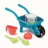 Roabă de grădină cu stropitoare și găleată