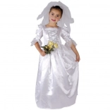 Costum de carnaval mireasă, mărime 120-130 cm