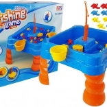Mare joc de pescuit cu apă pentru copii, cu măsuță și două undițe