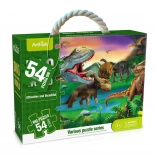 Maxi puzzle cu dinozauri, 54 piese